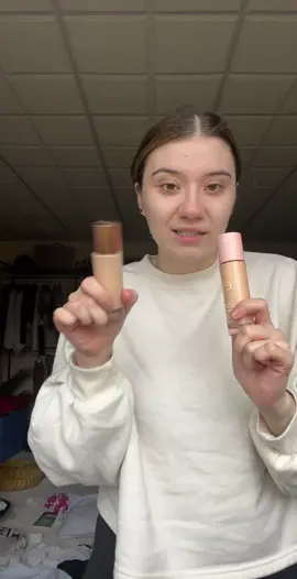 Comparing the @Charlotte Tilbury Flawless Filter against @elfyeah halo glow! I am a huge Charlotte fan normally. What do we think!? #k18results #elfhaloglowliquidfilter #haloglowliquidfilter #charlottetilbury #flawlessfilterdupe #makeup #dupes 