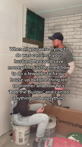 The evolution of ‘I don’t know how to do that’ to ‘I can do that’ has been amazing to watch 👀 #myman #bobthebuilder #construction #howto #nice #DIY #diyproject #evolution #trends #husband #mrfixit #trending #proud #happywife #fyp