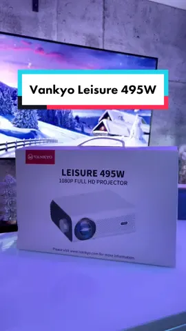 This is the incredible @vankyoglobal Leisure 495W portable projector🔥 #vankyo #vankyoprojector #techtok #fyp #gameroom #foryou #cleansetup 