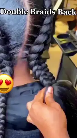 Double braids back🥰 #doublebraids #doublebraidsback #conrows #braidstutorial #braidersontiktok #braidstyle #braider #braid #nikestyles0 #fyp #fypシ #viral