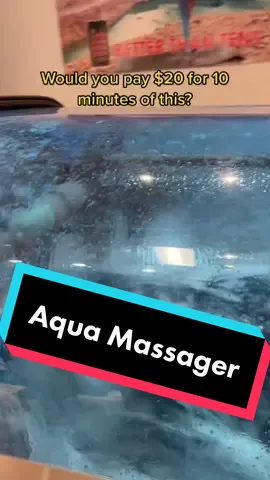Would you pay $20 for this? 🤣 My phone died recording this, but we both legit ended up loving it 🫠 #aquamassage 
