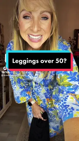 #leggings on my almost 55 year old self? What do you think? These are from @aerie and I’m loving the #flareleg #fashion #fashiontiktok #fyp #over50club #whatdoyouthink #howtowear 