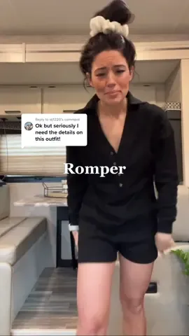 Replying to @slj1220 How this trend is SUPPOSED TO LOOK 🤣🤣 (without my extensions this time haha) This romper is soo comfy! I have multiple colors 🥰😅