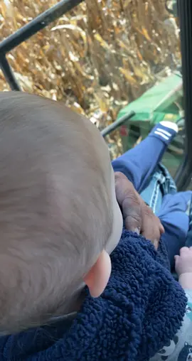 Shelling corn in the 6620 with my 87 year old grandma and my 8 month old