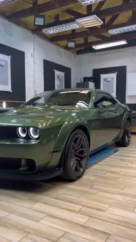 Green beast  #detailing #detail #carcare #autodetailing #dodge #dodgechallenger #challengerwidebody #motoryzacja #automotive #challenger #paintcorrection