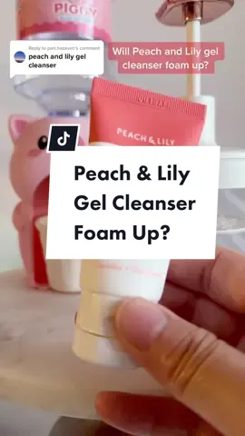 Replying to @pari.hazaveh Will Peach and Lily gel cleanser foam up? #peachandlily #gelcleanser #asmr #oddlysatisfying #iiheartbeauties #foam #skincaretest