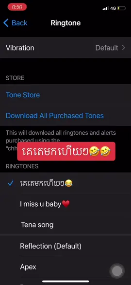 គេ​តេ​មក​ហើយ​ៗ🤣🤣🤣#ringtone #ipone #foryou 🤪🤪ចង់​ដាក់​Ringtone បែប​នេះ​ទេ? 😁