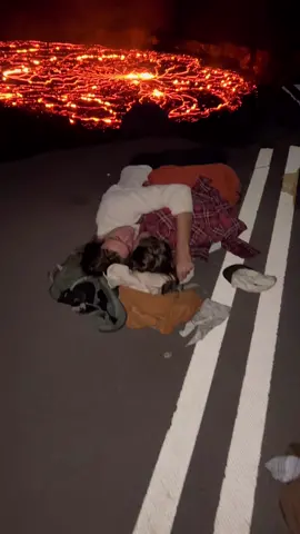 Taking a quick 3am nap in the heat of an erupting volcano 