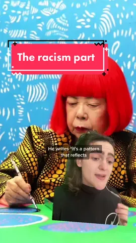 Replying to @quboids He also says we can only be too critical, because of her old age and very fragile mental health. Read the piece, and lmk what you think. #yayoi #yayoikusama #vicenews #artnews #artist #greenscreen 