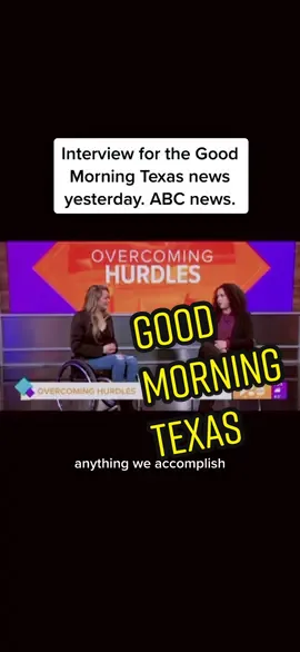 Yesterday interview for channel 8 @ABC News Good Morning Texas news where I was asked to share my story. #LearnOnTikTok #news #donotgiveup #hope #wheelchairlife