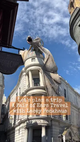 Come see the dragon atop Gringott’s Bank breathing fire for yourself! Let’s plan a magical trip together, contact me today - lacey@apairofearstravel.com #apairofearstravelwithlacey #universalstudiosorlando #trending #viral #fyp #fypシ #travelagent #followme #gringottsbank #dragon #fire #firebreathing #firebreathingdragon #harrypotter #harrypottertiktok 