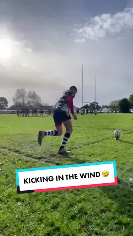 We’ll blame it on the wind 👀 😂 #englandrugby #rugby #grassrootsrugby #kicking #funny 
