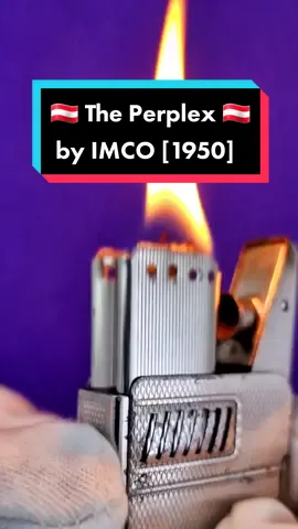 🇦🇹 The Perplex by IMCO [1950] 🇦🇹   —    Incredible and rare, this is certainly a lighter that stands out in many ways.  Obviously well designed and manufactured by the Austrian company IMCO around 1950. They made some of the most successful model in the world and are extremely appreciated by collectors.  . . . . #foryoupage #lighter #collection #satysfying #review #restoration #fire #relax #mechanical 