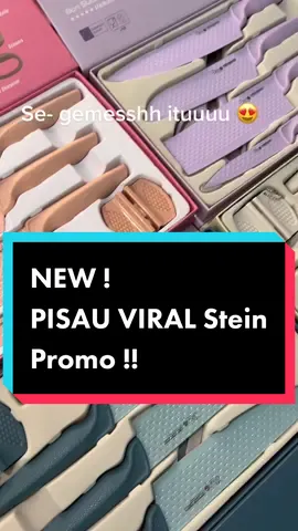 SUPER CUTE 😍😍PROMO Pisau Diamond Steincookware 4 warna, Pink , Violet Twist ungu, Windsor Blue, White Minimalist , yuk bisa cekout keranjang kuning