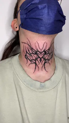 LOVE IT #fyp #tattoos #tattooartist #tribal #cybersigilism #necktattoo 