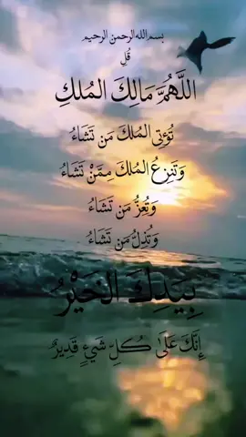 #قل_اللهم_مالك_الملك_تؤتي_الملك_لمن_تشاء#🤍🕊 