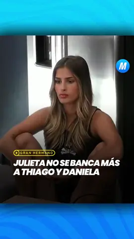 🗣JULIETA NO SE BANCA MAS A THIAGO Y DANIELA❌ La participante de Gran Hermano, Julieta Poggio, mostró su molestia con la pareja de la casa #Gh #Minuto