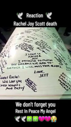 We don't forget you RachelJoyScott #😭😭 #💔 #💔 #😥 #MyAngel #♥♥ #💔🕊😭😪♱🥺 #1999 #Funeral #♱ #😭😭 #♥ #💔 