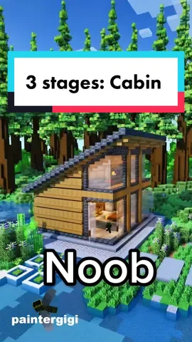3 stages: Cabin #mc #foryou #fyp #minecraftbuilds #minecraftmemes #minecrafttutorial #minecraftserver  @waspycraft1 @clairel593 