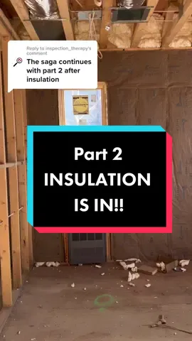Replying to @inspection_therapy With the insulation in, next is drywall! #insulation #part2 #drywall #framing #fyp #construction #building #realestate #homeinspection #homeinspector #homebuilding #Home  