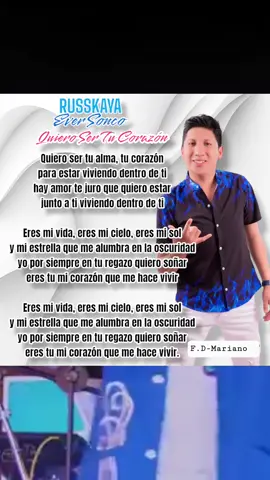 #Agrupacion RUSSKAYA #Quiero se tu Corazón #SinPavorAlBoom 