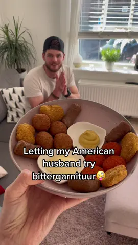 Letting my American husband try bittergarnituur for the first time! What’s your favorite!? 😄 #fy #fyp #foryou #foryoupage #marriedlife #marriage #husbandwife #marriedlifehumor #dunglish #culture #american #dutch #dutchfood #bittergarnituur 