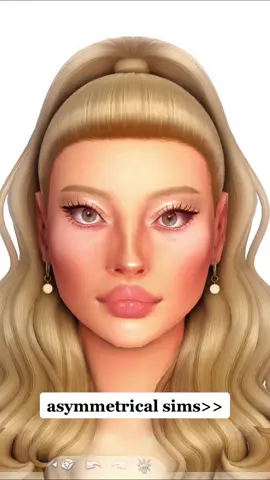the mod is facial asymmetry slider by luumia if anyone is wondering 🫶🏻 also, asymmetry is so beautiful and really makes us unique in our little special way ❤️ #sims4 #thesims4 #sims #simstok #ts4cas #cc #maxismatch #asymmetrical #asymetricalface 