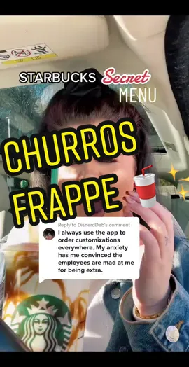 Replying to @DisnerdDeb 🥤Starbucks secret menu ordering the Churros drink which didn’t taste like churros exactly but was still a nice frappe. 💖✨ Staff at my local Starbucks never seem to mind and are always so patient and polite. I hope seeing this video will help 💖✨ we love a good customised frappe here and daily speaking challenges on this journey🥰💖✨ #starbucks#starbuckssecretmenu#secretmenu#churrosdrink#churros#anxiety#stammer#stutter#mimidarlingbeauty #drivethru#starbucksdrivethru#Vlog#journey#dayinlife 