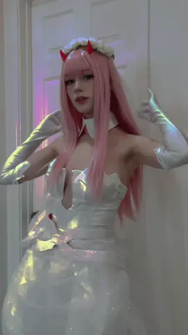 wedding zero two🤍 #darlinginthefranxx #zerotwocosplay #zerotwo #002cosplay  #002 #darlinginthefranxxcosplay #ditf #anime #foryou #weddingzerotwo 