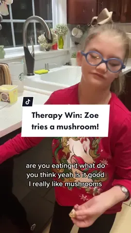 She’s been more and more interested lately in trying what we’re eating, and that’s really exciting because if she’s not interested, she’s not motivated. Zoe started speech therapy when she was 1 year old; we did a mix of language and feeding for 2 years and then started focusing on just language because she was SO uninterested and unmotivated to work on feeding. So we took a break from that for a couple of years, when she started showing just a little bit of interest in our food. It’s been slow-going, but in the last couple of years, she’s made great gains! She’s willing to try new foods and new textures, and she’s learned to chew some. And she’s learned to spit it out if it’s not working. It’s not worth her choking, and I’d much prefer she just spit it out. Sometimes she spits it in my plate. Parenthood is like that sometimes. #facialparalysis #facialparalysisawareness #craniofacialawareness  #feedingtherapywin #feedingtherapyworks #feedingtherapy  #autismmoms #autismlife #autismpuberty #therapylife #autismtherapy #specialneedsfamily #specialneedslife #challengingdays #challengingtimes #momlife #parentingautism #parentingautisticchildren #autismhomeschool #autismacceptance #autismmentalhealth #homeschoolspecialneeds #homeschoolspecialeducation #specialneedsmomma #specialneedsfamily #cerebralpalsy #moebiussyndrome 
