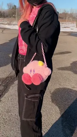 DIY Kirby purse! {tutorial} I saw someone with one and I had to make my own bag lol.   #kirby #kirbypurse #kirbybag #DIY #diykirby #crafts #nintendo #tutorial #aesthetic #aestheticdiy #purse #handbag #samsungzflip #plushie #stuffedanimals 
