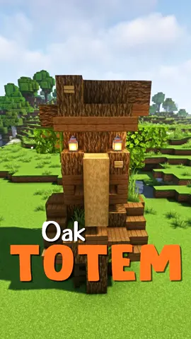 HOW to BUILD an OAK TOTEM in MINECRAFT 🗿⛏️#Minecraft#fypシ#fypage#decoration#fy#gaming#minecraftbuilding#tutorial #idea#totem