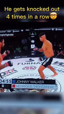 Johny walker getting knocked out 4 times in 1 fight!! #mma #knockout #viral 