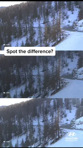 👀Spot the difference between our WRC crews on the same corner at Rallye Monte-Carlo 🙌🏼 #wrc #hyundai #i20N #rallying #monaco 