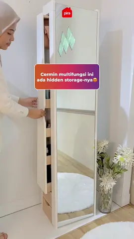cermin multifungsi terbaru dari PIRA✨ bisa simpan hijab, makeup, skincare atau aksesorismu disini👌🏻 #PIRA #standingmirror 