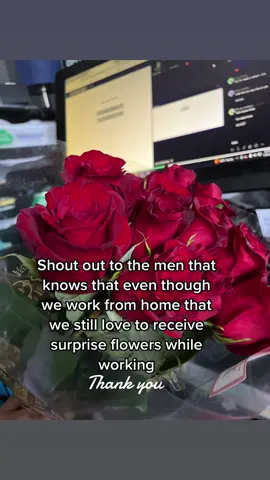My husband knows how to make my day, he came in with these beautiful roses a just as I was about to go on a rant🫠 I swear I fall even more in love and appreciate my man more and more daily❤️ #myman #Love #couplegoals #coupletiktok #flowers #surprise #fyp #tiktokcouple #smile #thankyou #FastTwitchContest #marriage #wfh #sahm #explore #share #foryou #thankyou