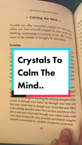 Crystals To Calm The Mind.. #crystal #calm #mind #relax #magic #witch 