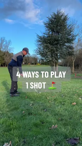 4 WAYS TO PLAY 1 SHOT ⛳️ #fyp #foryou #golf #comment #play #golftok  #screammovie 