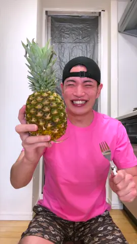 fruits fork challenge #pineapple #apple #lemon @Junya/じゅんや 