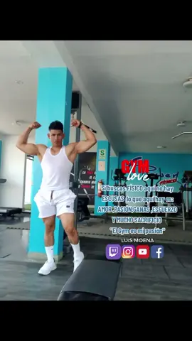 🇵🇪Gym❤️  Sí buscas FÍSICO aquí no hay ESCUSAS, lo que aquí hay es:AMOR,PASIÓN,GANAS ESFUERZO Y MUCHO SACRIFICIO. 