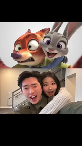 How did we do?🐰❤️🦊 #zootopia #couple #couplestiktok #coupleschallenge 