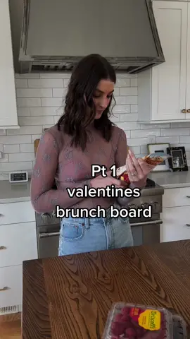 Valentines brunch board in the making. Perfect for galentines, enjoy with friends, make with your toddler orrrr just for yourself! #ValentinesDay #brunchboard #iginfluencer #bts #bakingszn #valentinesbrunchboard 