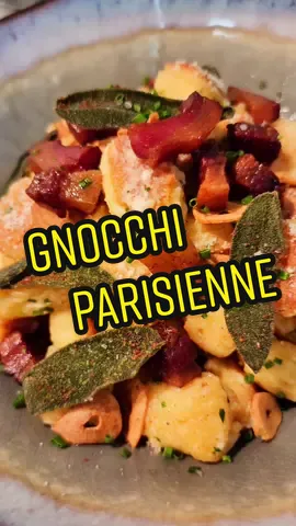 #Gnocchi #Parisienne just might be my favorite over #potato or #ricotta - #Italian #French #pasta #dumplings #cooking #foodporn #food #foodtiktok #Foodie #FoodTok #garlic #parmigiano 