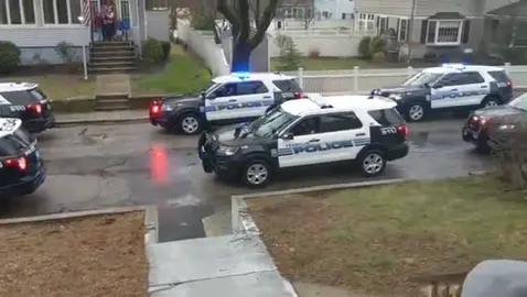 Franklin Police Sing Happy Birthday to Quarantined Boy  #cop #cute #moment #covid #sad #funny #story #kid #police #birthday #party #heartwarming