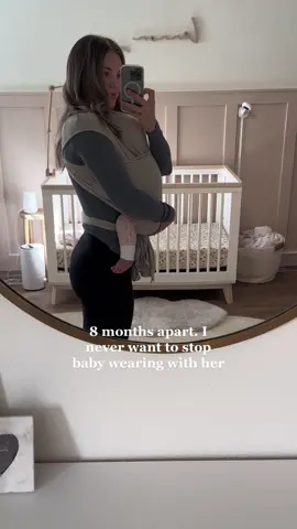 To think she’ll be too big for the wrap in a few months 🥺 #babywearing #sollybaby #sollybabywrap #motherhood #momtok #babytok #cadenlane #babyletto #nanit #nursery #babynursery #girlnursery #k18results 