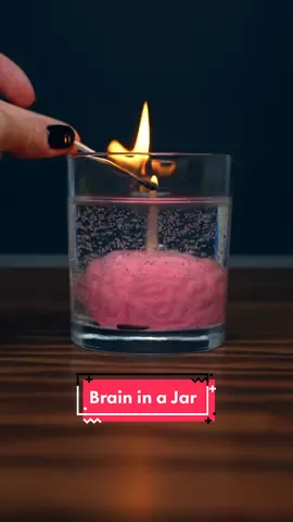 Brain in a jar candle 🧠 This is the first time I'm using gel wax. How did I do? #candlemakingtiktok #candletok🕯 #spookycandles 