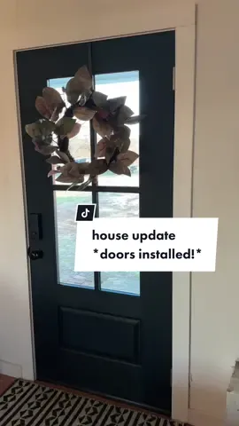 We have new doors!! Weekend progress update! 🏡❤️ #greenscreen #houserenovation #exteriorupgrade #housepainting 