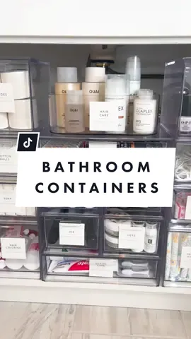Replying to @meganwestergardpe I added my own drawers! this is what I used and I am obsessed.. got them for every bathroom🤍 I linked the containers and labels on my Amazon under “bathroom organization” #amazonfind #bathroomorganization #bathroom #restock #asmr #organize 