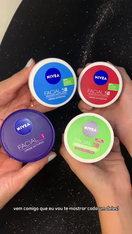 Um para cada tipo de pele! 😍  #fy #foryou #maquiagemtiktok #nivea #hidratante #rosto #pelefacialperfeita #pelefacil 