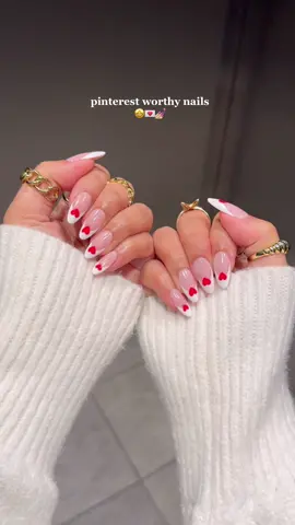 Using 3 nail hacks to get the cutest pinterest worthy nails for valentines 💌💅🏼 #nailhacks #valentinesdaynails 